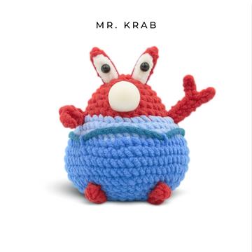 TOPBORING 🦀Mr. Krabs-Crochet Stress Squeezie Fidget Toy