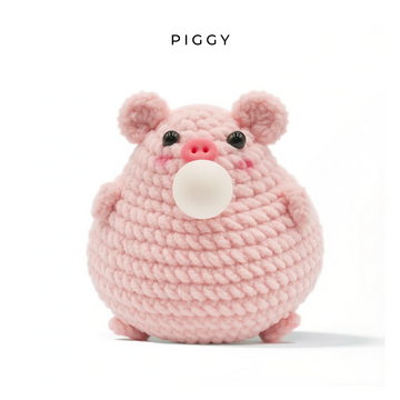 TOPBORING 🐷 Piggy-Crochet Stress Squeezie Fidget Toy