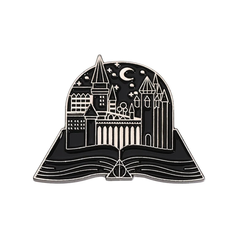 Whimsical Cartoon Metal Pin Badge by Topboring