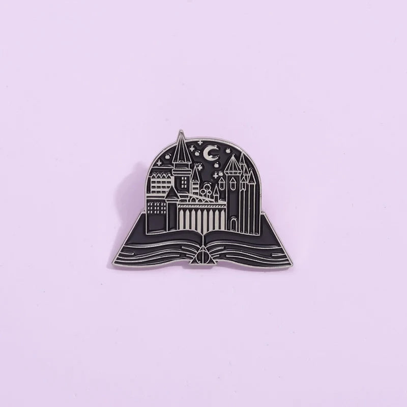 Whimsical Cartoon Metal Pin Badge by Topboring