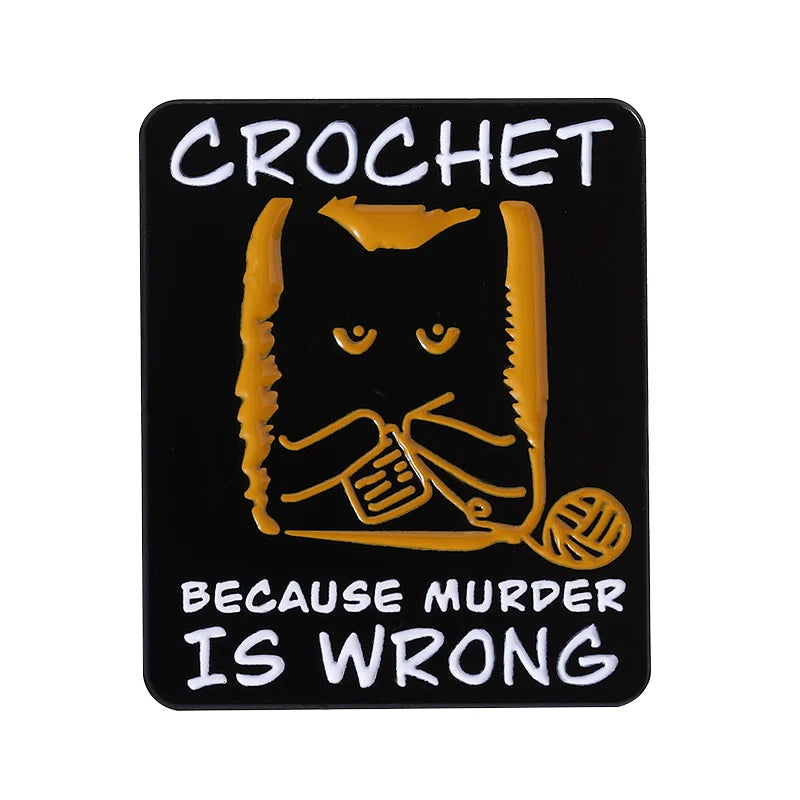 Cute Cat Metal Pin Badge by Topboring