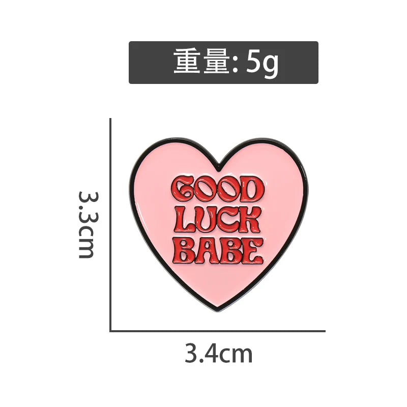 Mini Heart Metal Pin Badge by Topboring