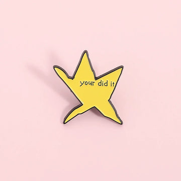 Mini Star Metal Pin Badge by Topboring