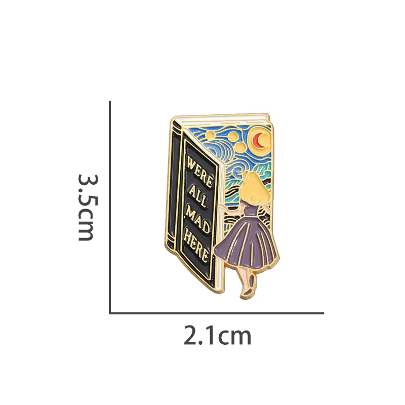 Minimalist Funny Cartoon Star Metal Metal Pin Badge