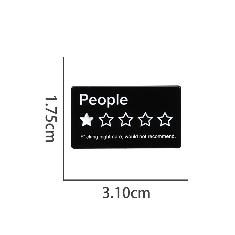 Funny Charming Black Star Metal Enamel Pin Badge