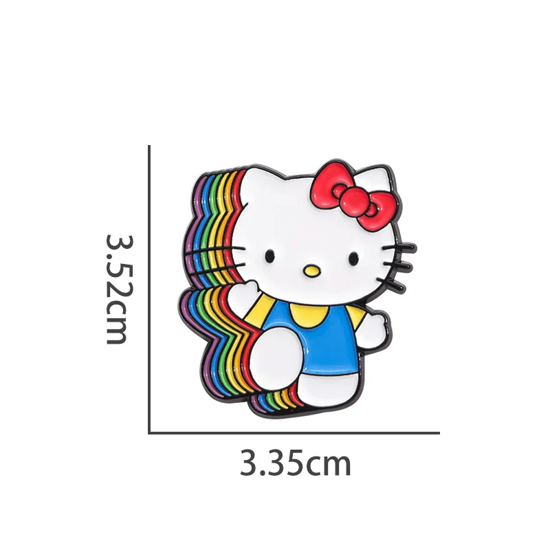 Cute Cartoon Cat Metal Pin Badge by Topboring