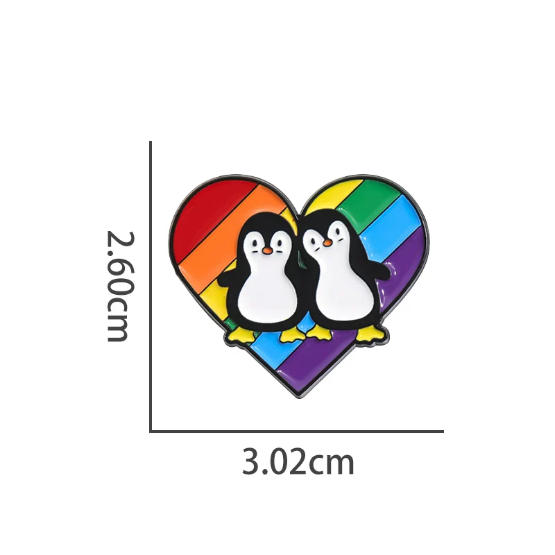 Retro Cute Heart Metal Pin Enamel Pin Badge