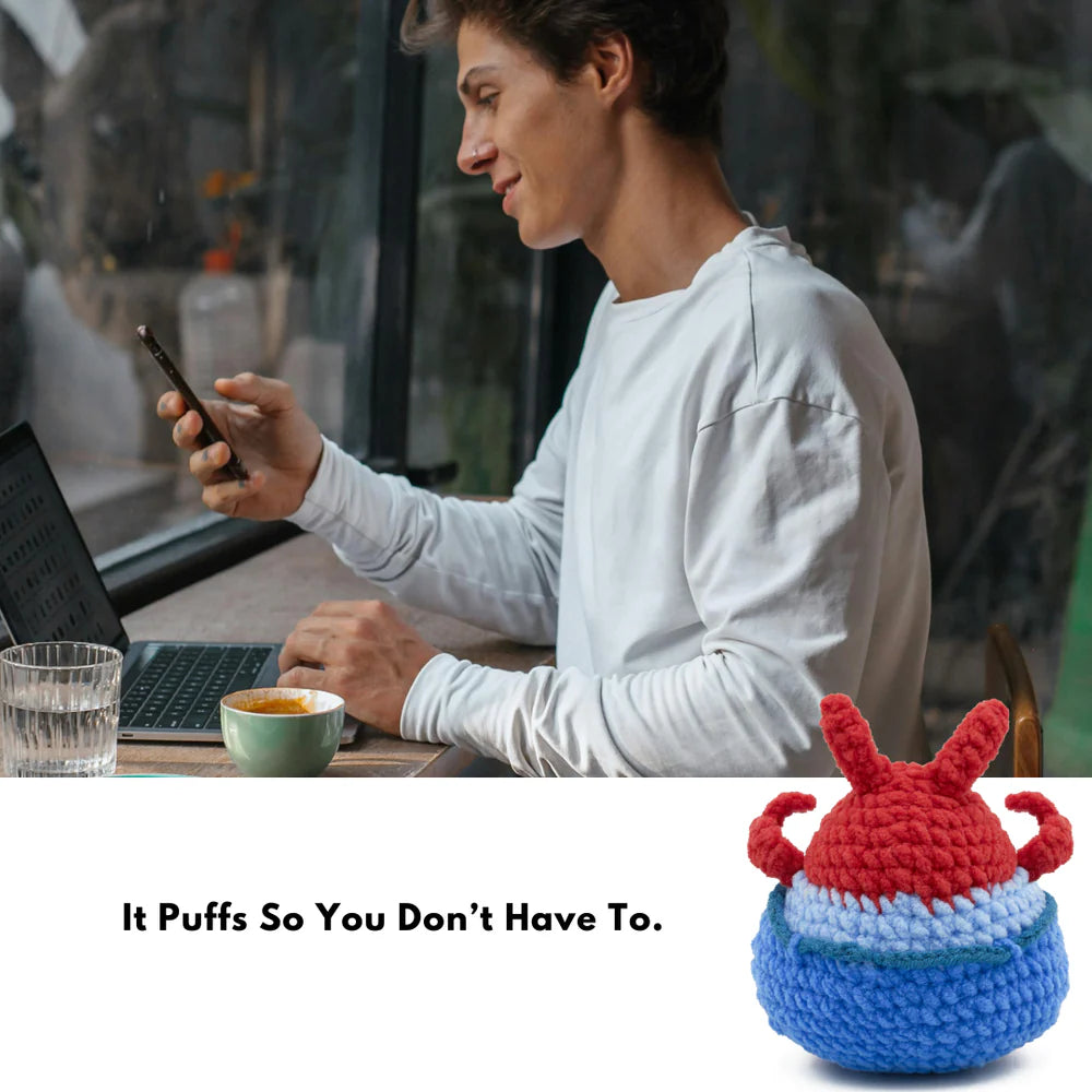 TOPBORING  🦀Mr. Krabs-Crochet Stress Squeezie Fidget Toy