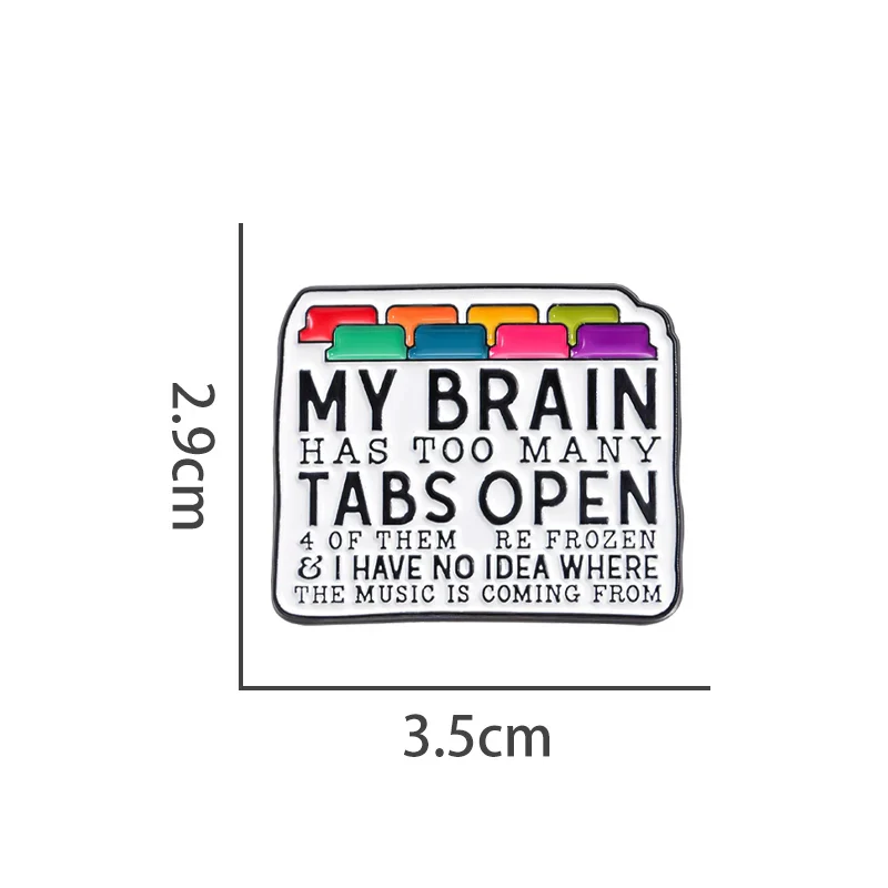 Playful Whimsical Cartoon Metal Pin Hard Enamel Pin Badge Alt2