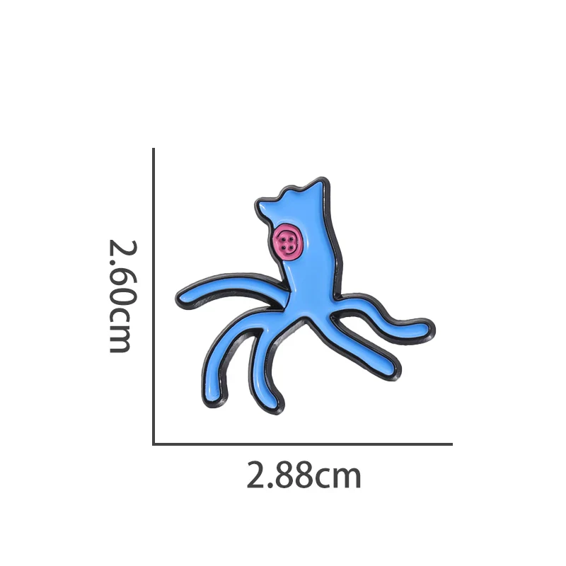 Funny Cute Cartoon Fish Metal Enamel Pin Badge Set2