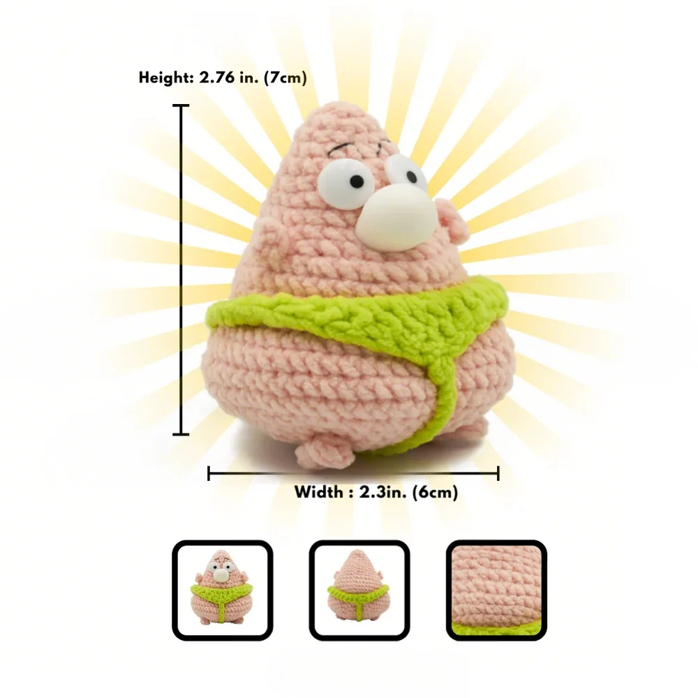 TOPBORING  🐚Patrick - Crochet Stress Squeezie Fidget Toy