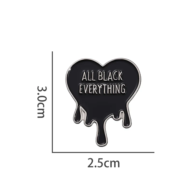 Playful Cartoon Heart Metal Pin Badge by Topboring