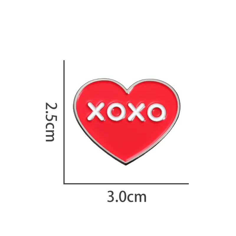 Lovely Funny Red Heart Metal Metal Pin Badge