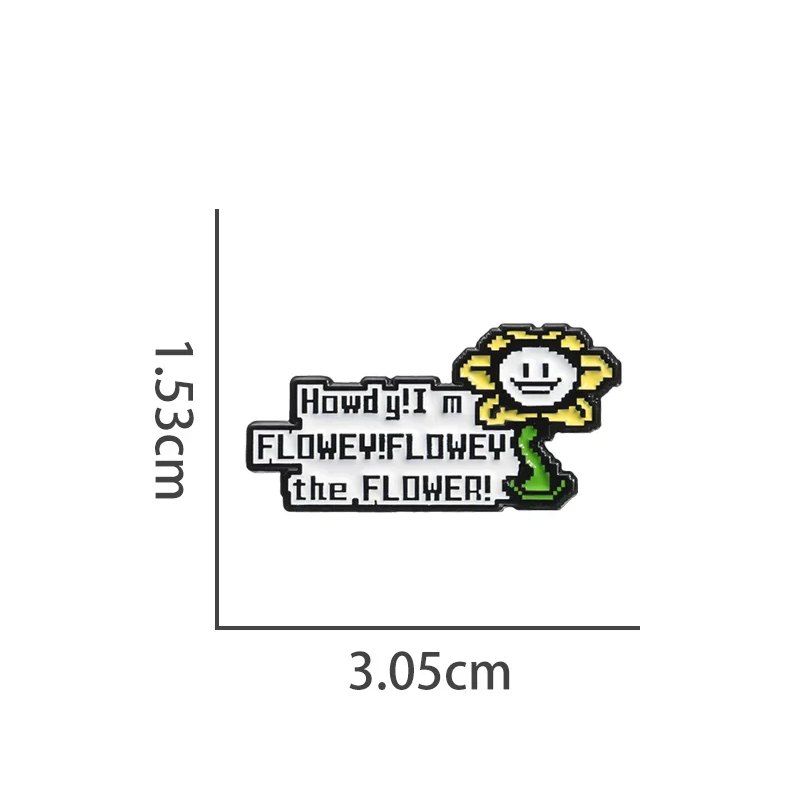 Cute Flower Metal Pin Badge by Topboring