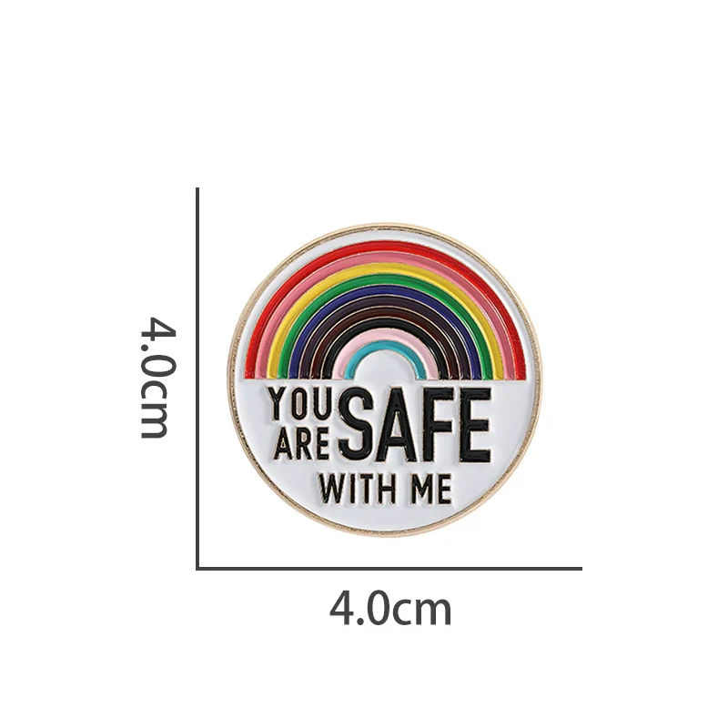 Stylish Rainbow Pin Badge by Topboring