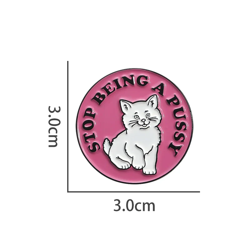 Quirky Cute Cartoon Cat Metal Enamel Pin Badge Ver2