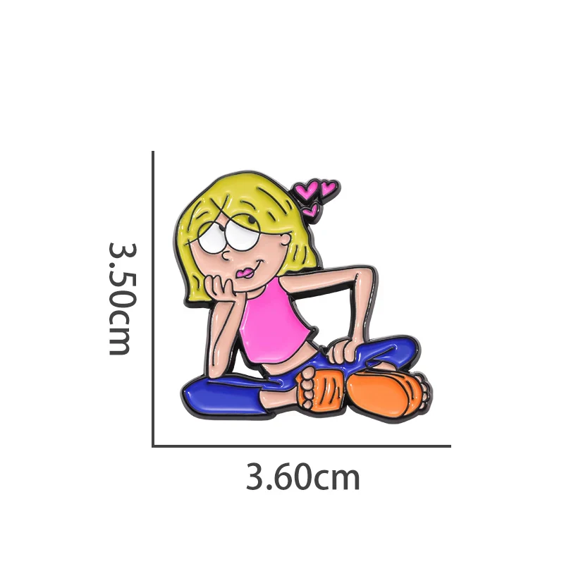 Elegant Anime Cartoon Metal Pin Badge by Topboring