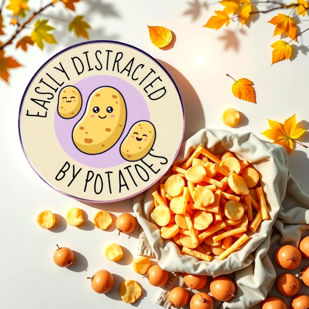 “Easily Distracted By Potato” - Communication Pin Badge