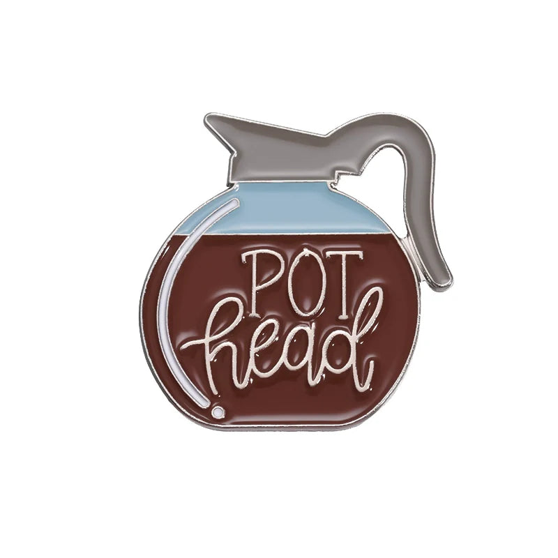 Playful Cute Coffee Metal Pin Enamel Pin Badge