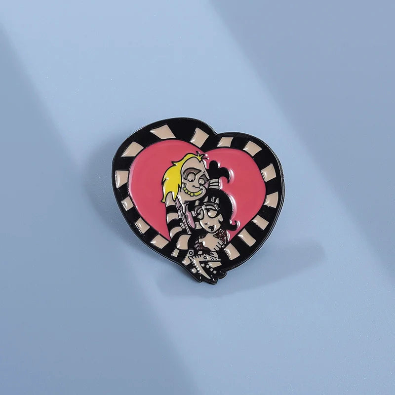 Mini Star Heart Metal Pin Badge by Topboring