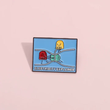 Funny Cartoon Metal Pin Badge by Topboring