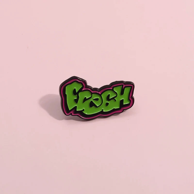 Retro Green Metal Pin Badge by Topboring