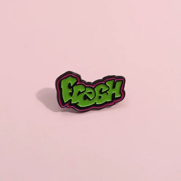 Retro Green Metal Pin Badge by Topboring