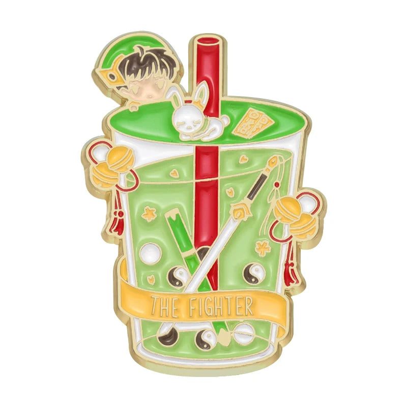 Playful Cute Anime Cartoon Metal Hard Enamel Pin Badge