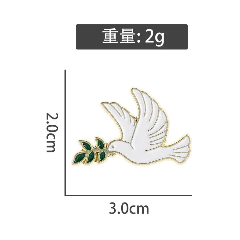 Aesthetic Cute Cartoon Bird Metal Metal Pin Badge