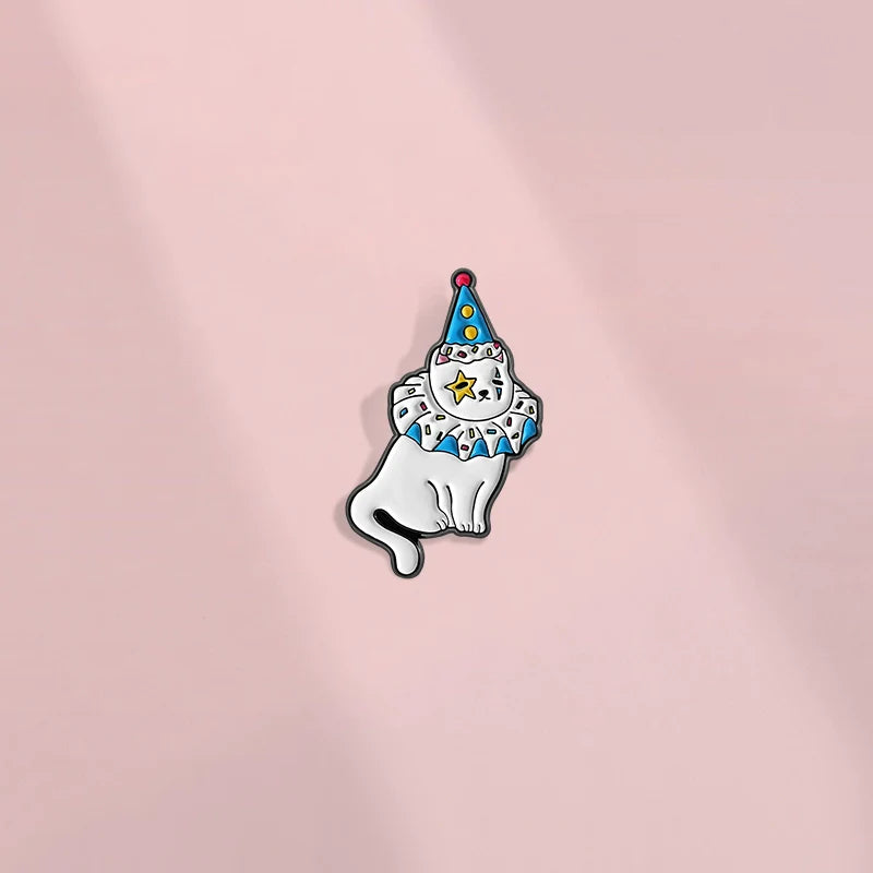 Cute Cartoon Cat Metal Pin Badge by Topboring