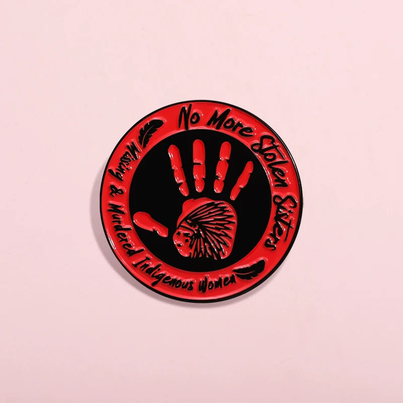 Quirky Red Metal Pin Badge by Topboring