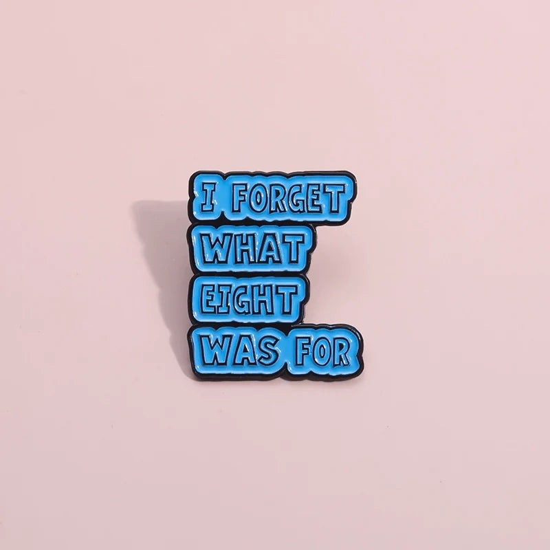 Quirky Blue Metal Pin Badge by Topboring