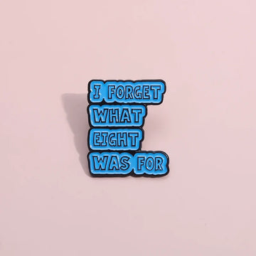 Quirky Blue Metal Pin Badge by Topboring