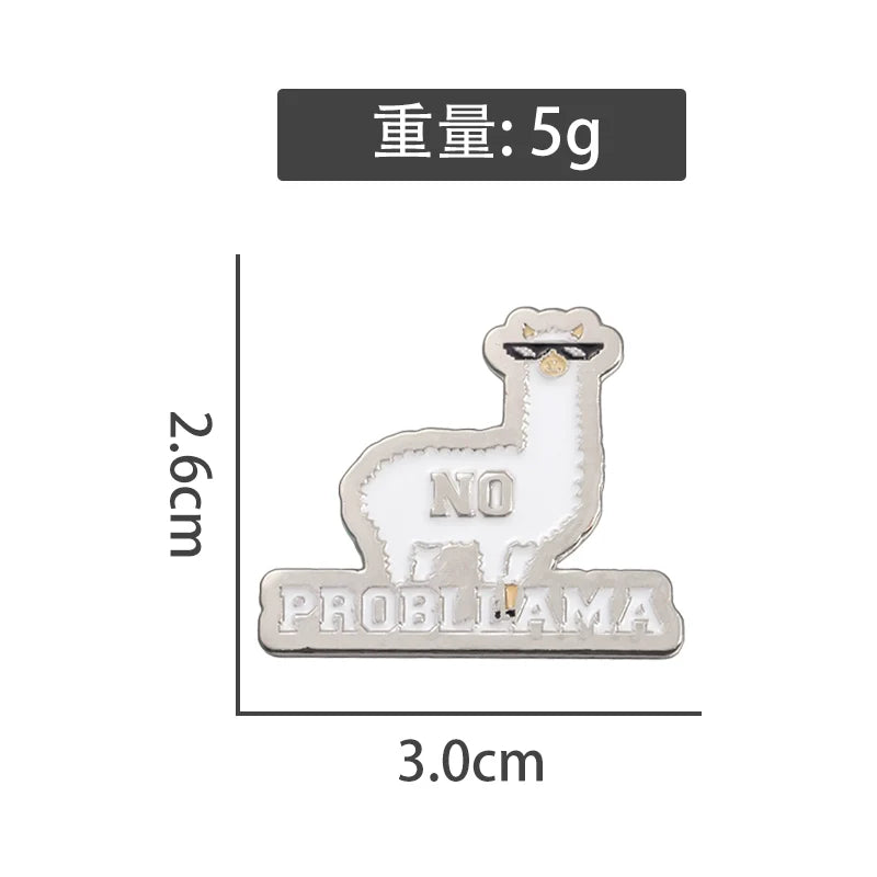 Cute Cartoon Sheep Metal Pin Badge by Topboring