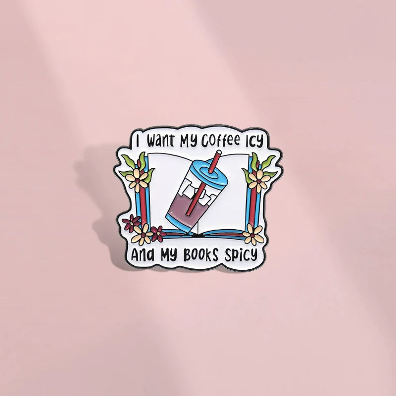 Charming Coffee Metal Pin Badge by Topboring