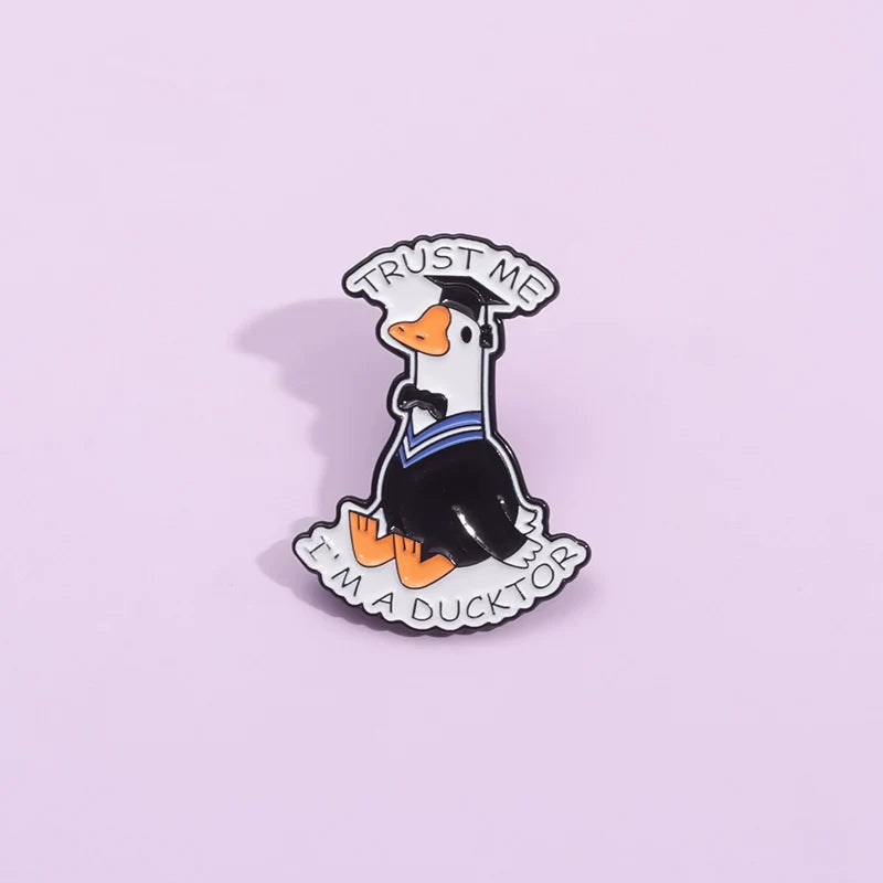 Playful Metal Pin Badge by Topboring