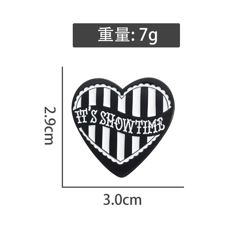 Playful Stylish Heart Metal Pin Hard Enamel Pin Badge