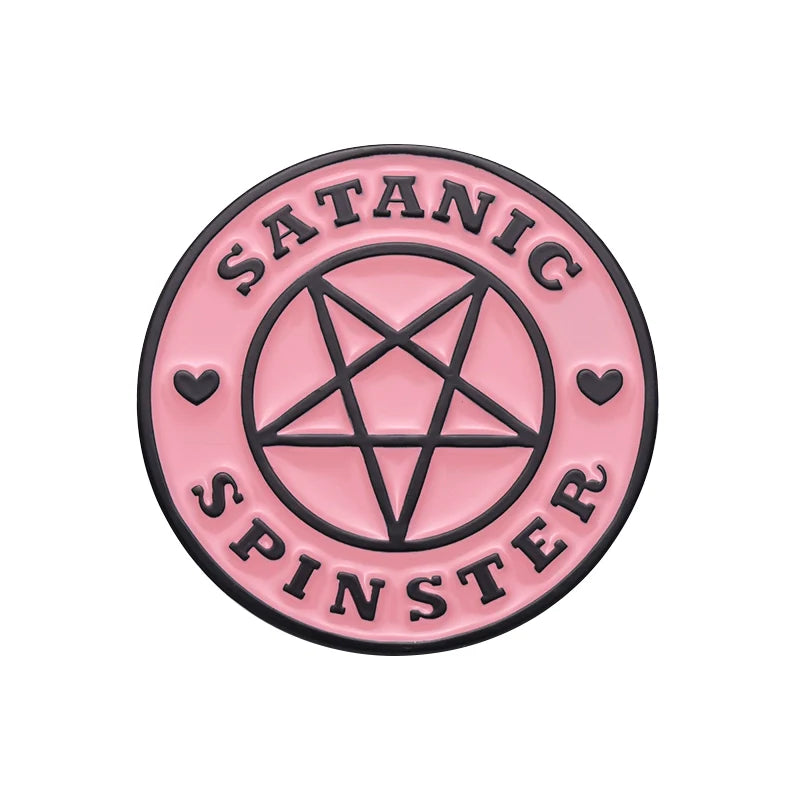 Kawaii Cool Pink Star Metal Metal Pin Badge
