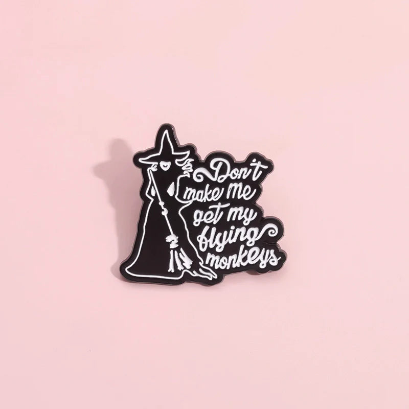 Bold Black Metal Pin Badge by Topboring