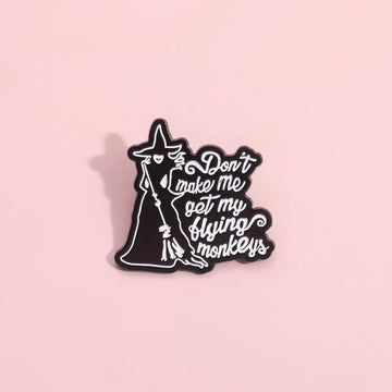 Bold Black Metal Pin Badge by Topboring