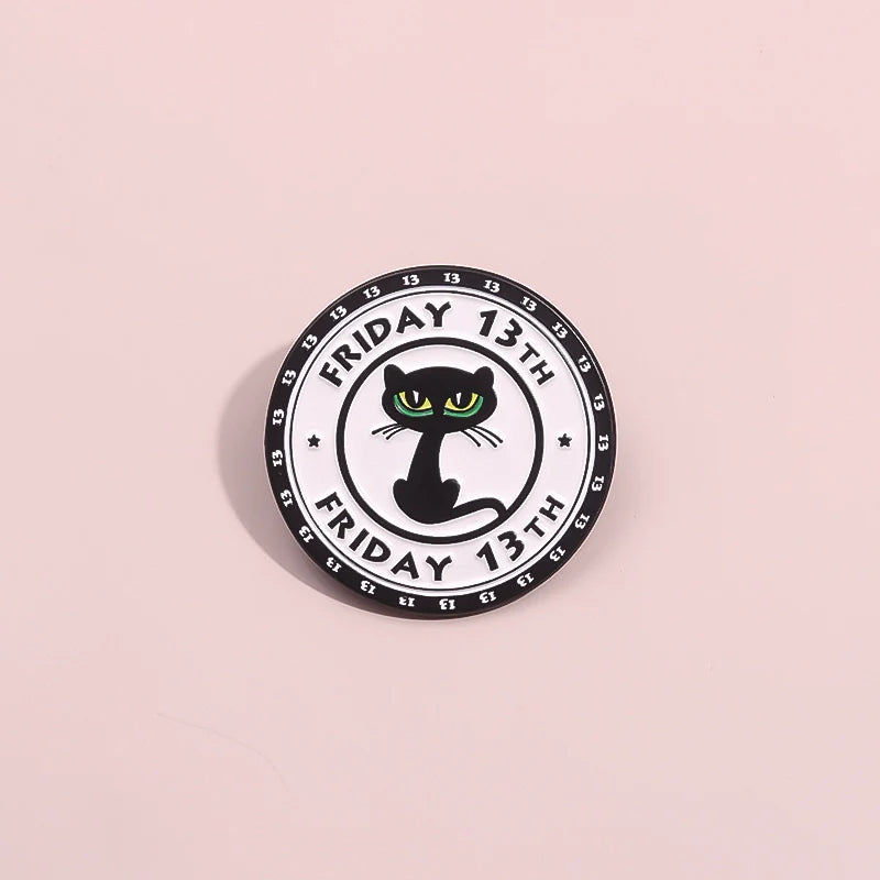 Cute Cartoon Cat Metal Pin Badge by Topboring