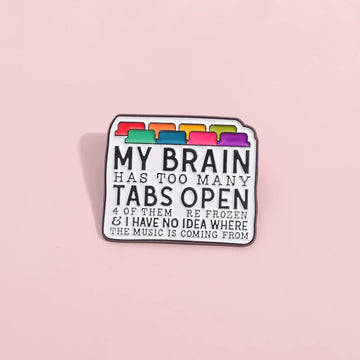 Whimsical Cartoon Metal Pin Badge by Topboring