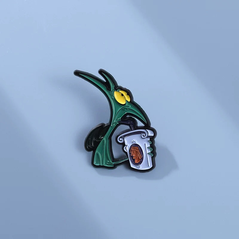 Retro Cartoon Coffee Metal Pin Badge by Topboring