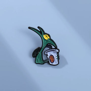 Retro Cartoon Coffee Metal Pin Badge by Topboring