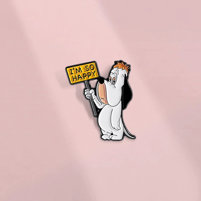 Cute Cartoon Dog Metal Pin Badge by Topboring