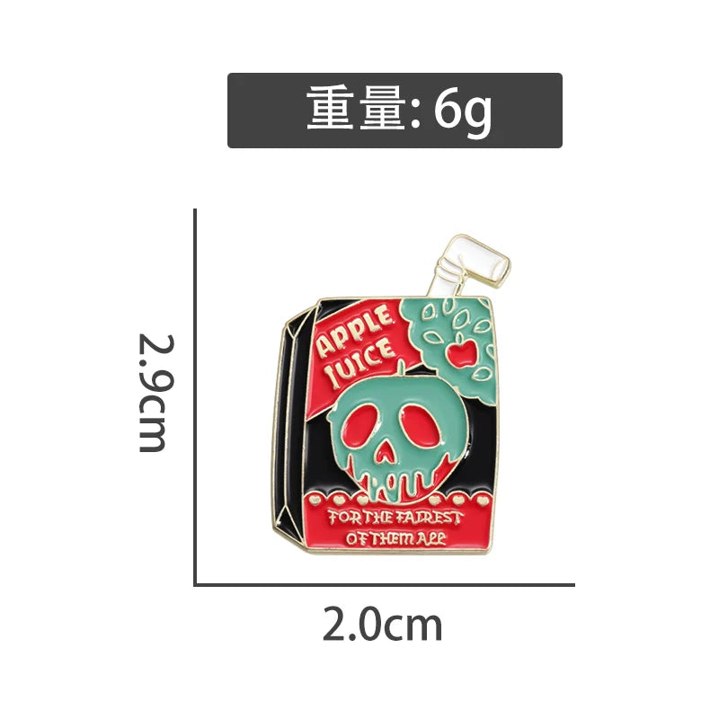 Funny Cute Skull Metal Pin Hard Enamel Pin Badge