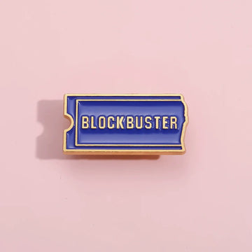 Retro Blue Metal Pin Badge by Topboring