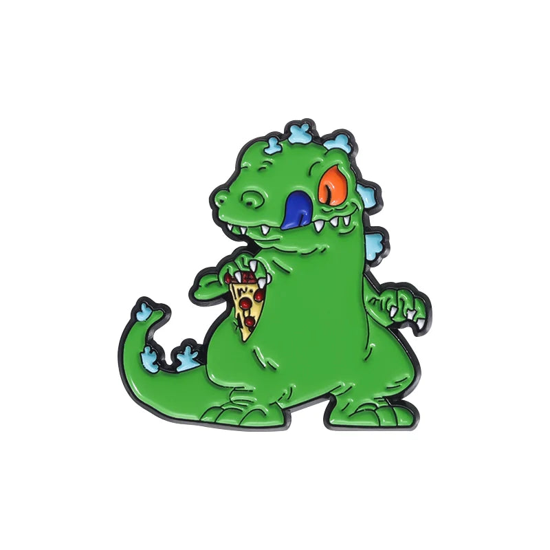 Cute Cartoon Dinosaur Metal Pin Badge by Topboring
