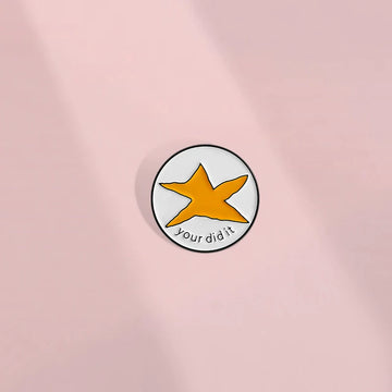 Mini Cartoon Star Metal Pin Badge by Topboring