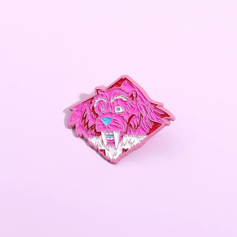 Cute Cartoon Lion Metal Pin Badge by Topboring